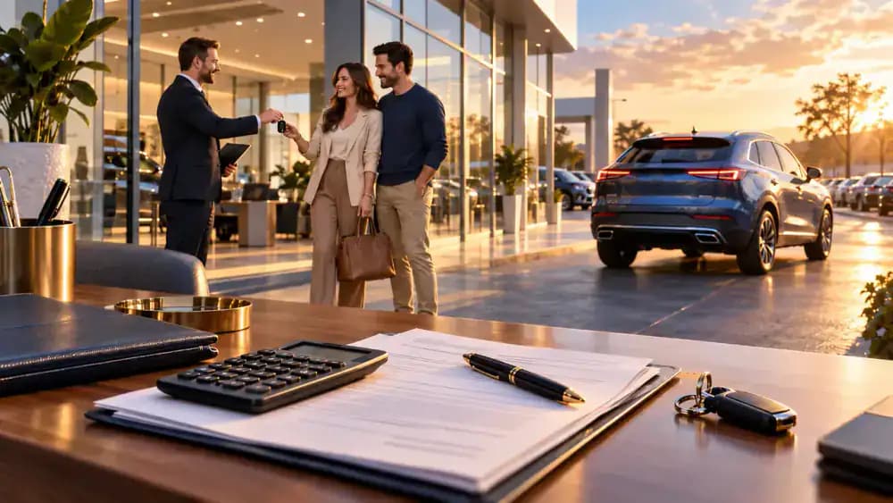 Buyer comparing vehicle price with current market value