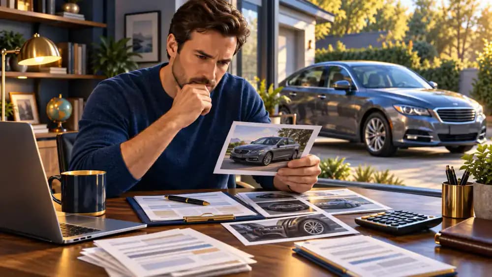 Vehicle purchase budget showing different categories of expenses.