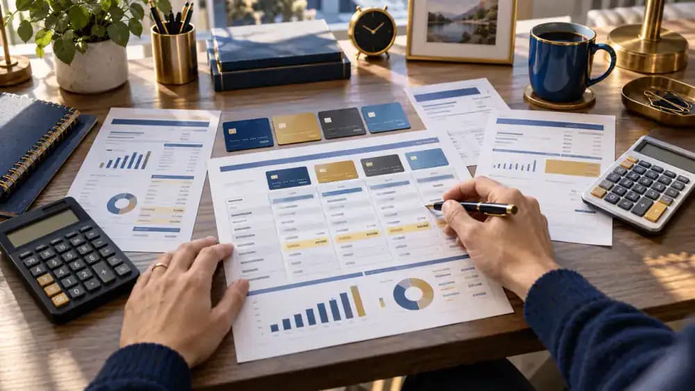 Household debt list with balances and interest rates