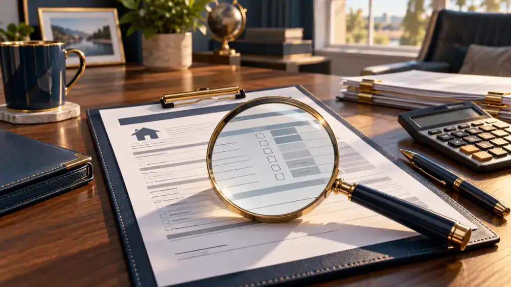 Magnifying glass examining the fine print of a retail financing agreement