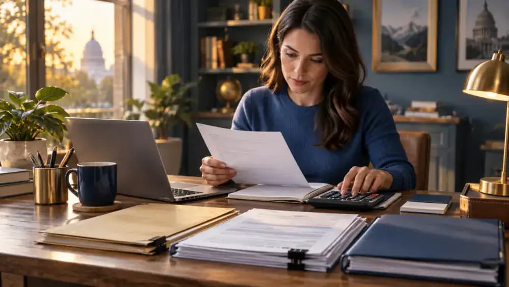 Organized tax paperwork