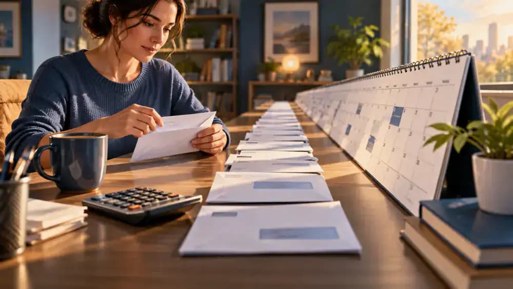 Calendar and long trail of small payments