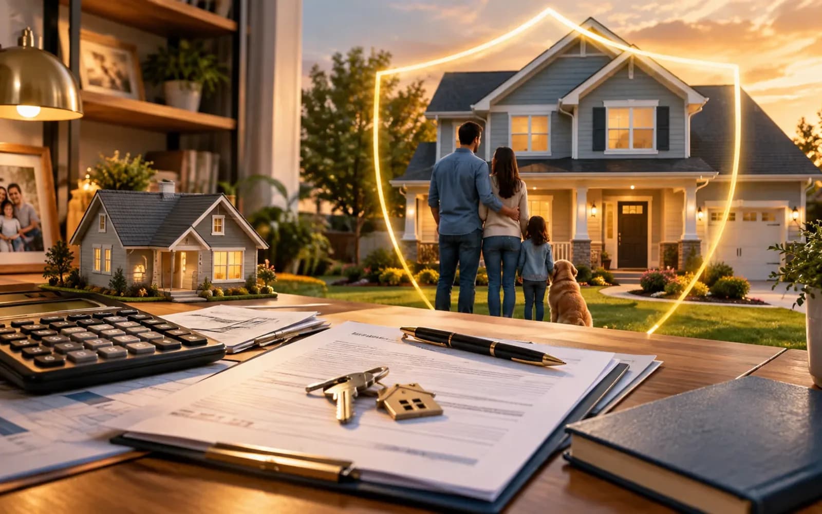 Protected home with household belongings