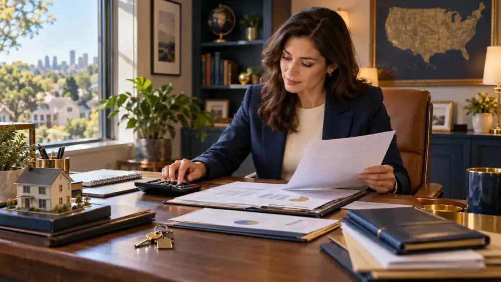 Financial planner reviewing housing budget