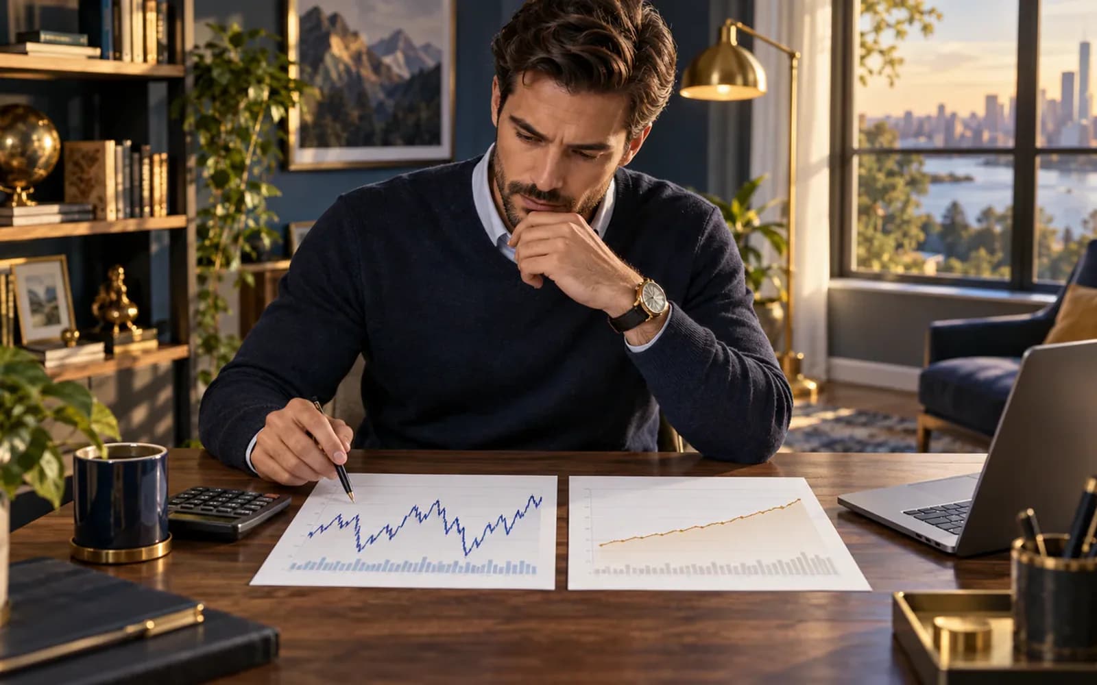 Investor comparing market losses with recurring fund operating costs