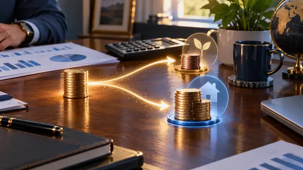 Payment being divided between interest and principal