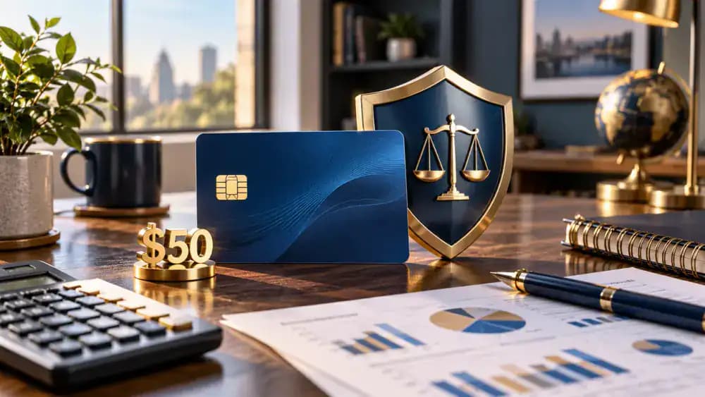 Federal credit card protection represented by a shield