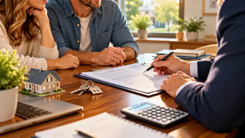 Hands reviewing mortgage paperwork, representing the relationship between insurance proceeds and lender collateral.
