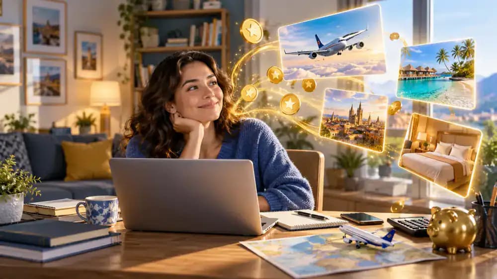 Reward points displaying different travel values