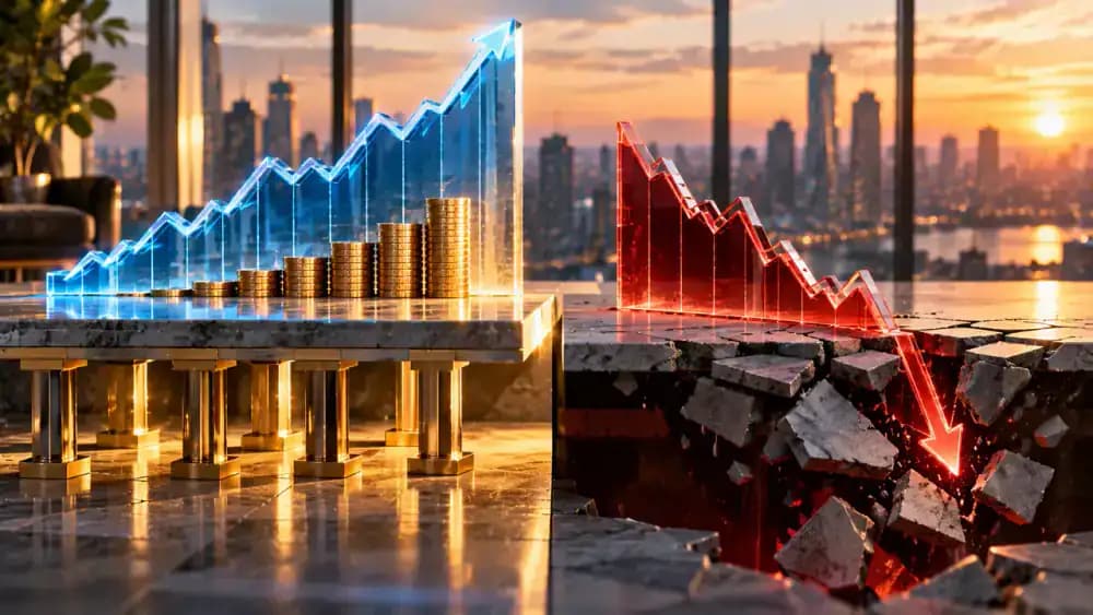 Two financial charts showing protected index crediting and potential investment losses.