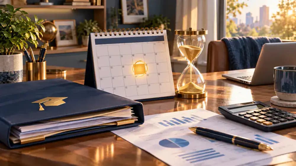 Calendar marking the end of a student loan deferment
