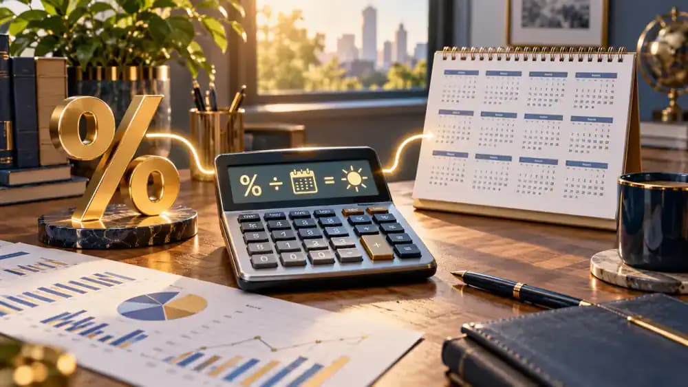 APR divided by 365 on a calculator