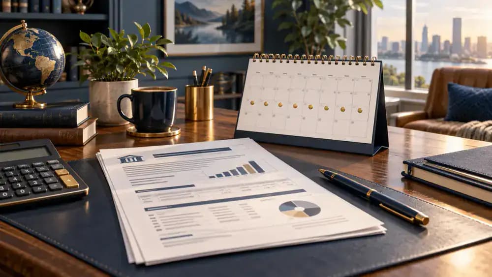 Personal loan agreement and scheduled repayment calendar