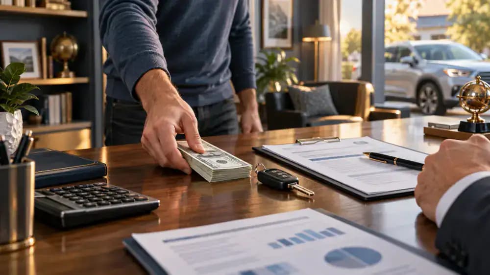 Long calendar representing an extended auto loan term