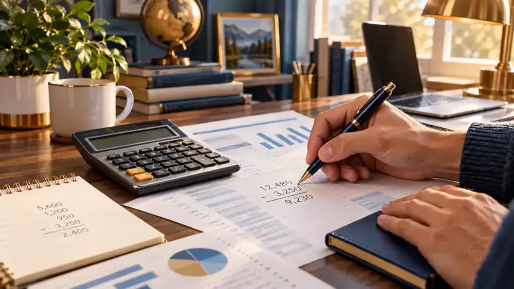 Uneven financial scale representing deduction value