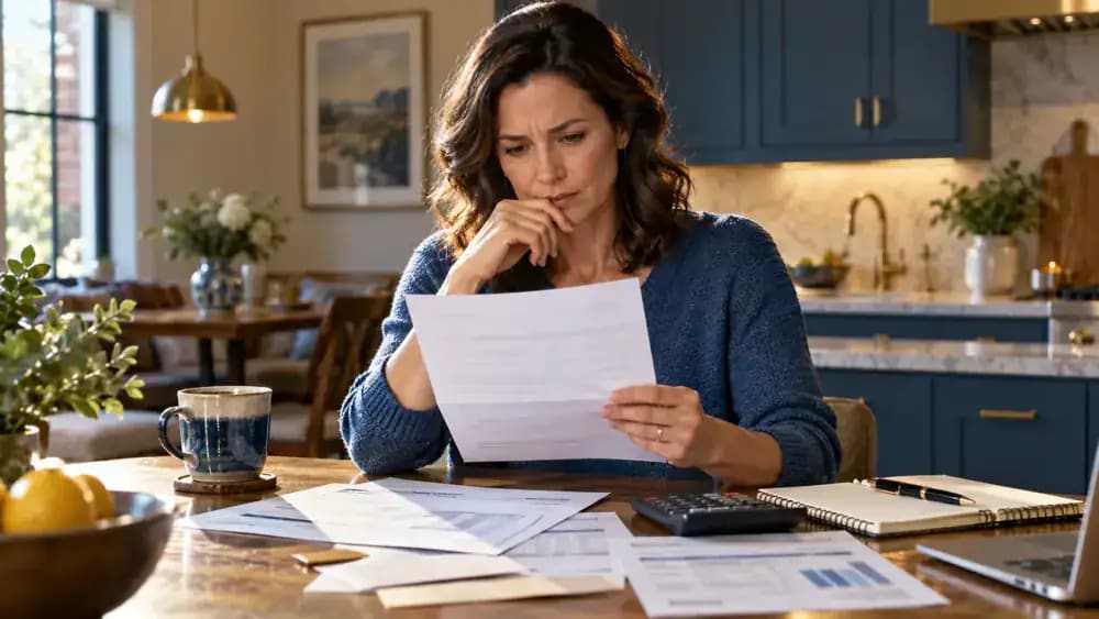 Consumer reading a formal payment demand letter