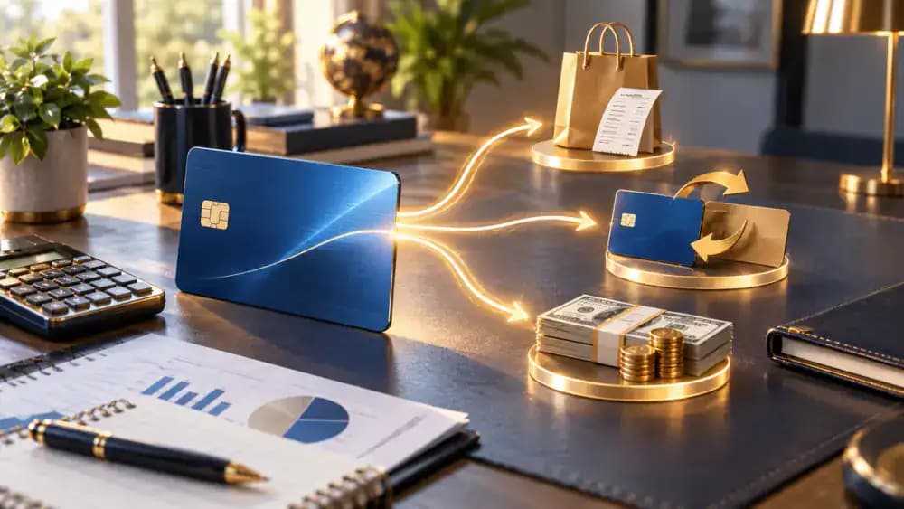 Credit card balances divided into purchase transfer and cash categories