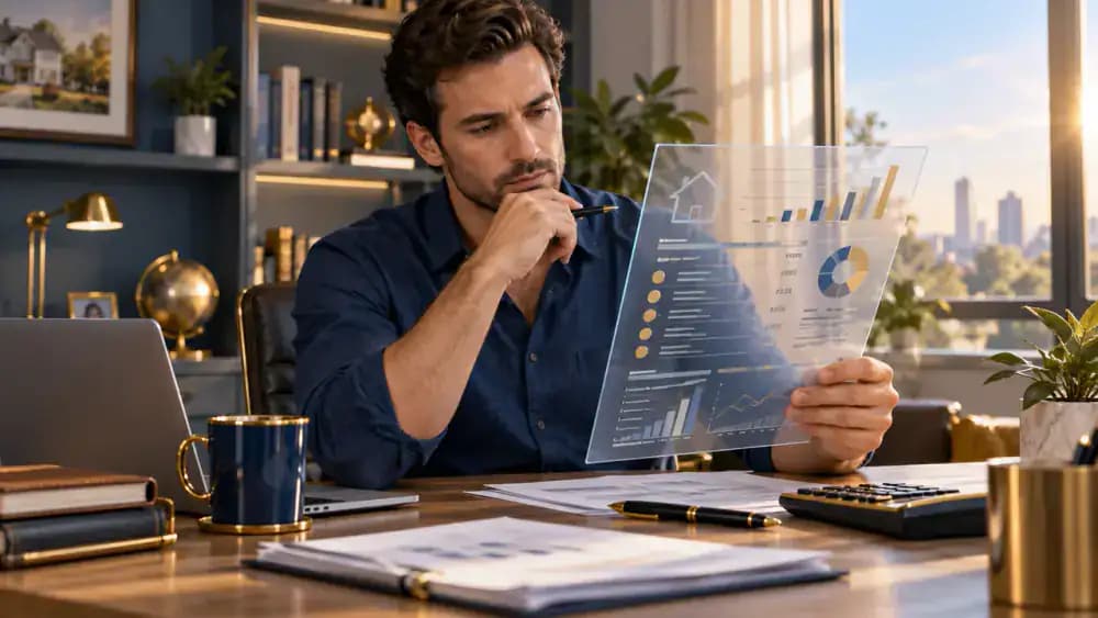 Borrower reviewing several categories of loan fees