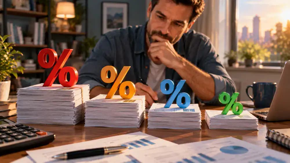 Interest rates sorted from highest to lowest