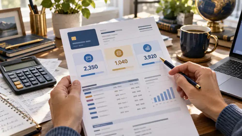 Statement balance minimum payment and current balance compared