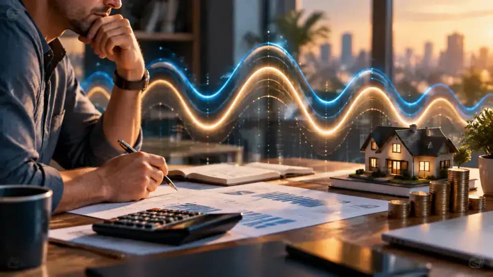 Repeating wave pattern representing periodic rate changes
