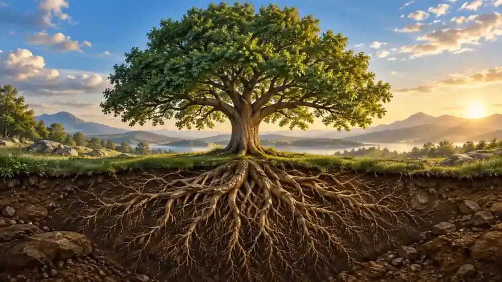 Healthy tree representing the long-term structure of whole life insurance.