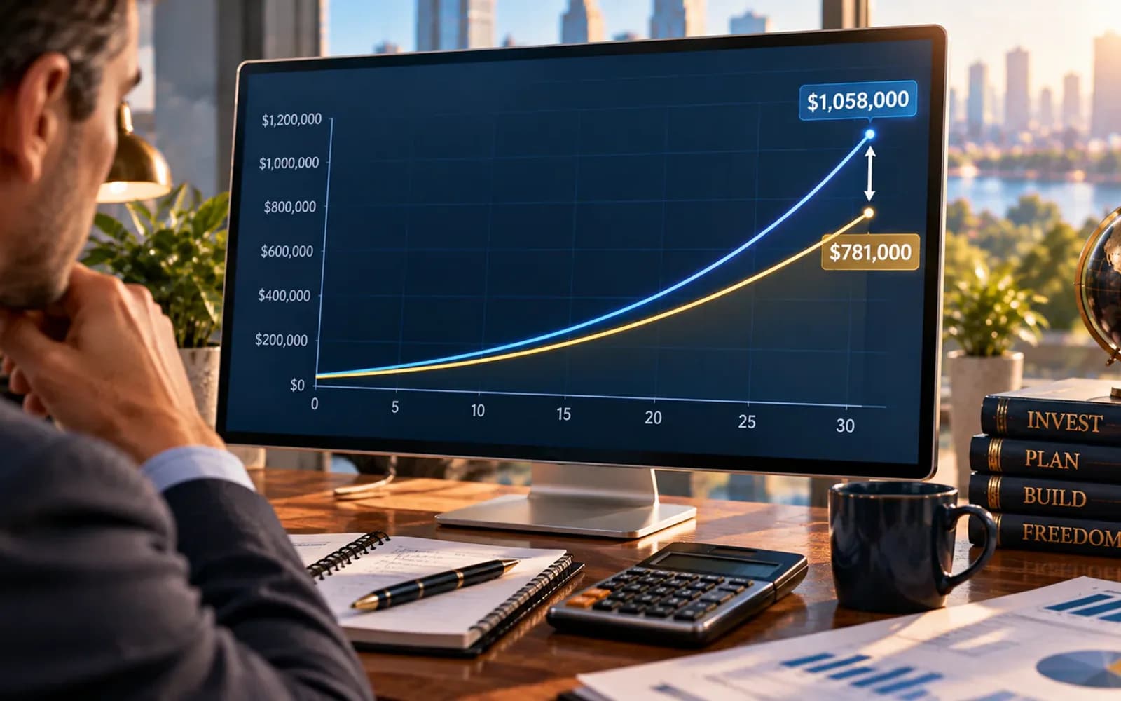 Growing investment balance affected by small recurring fees