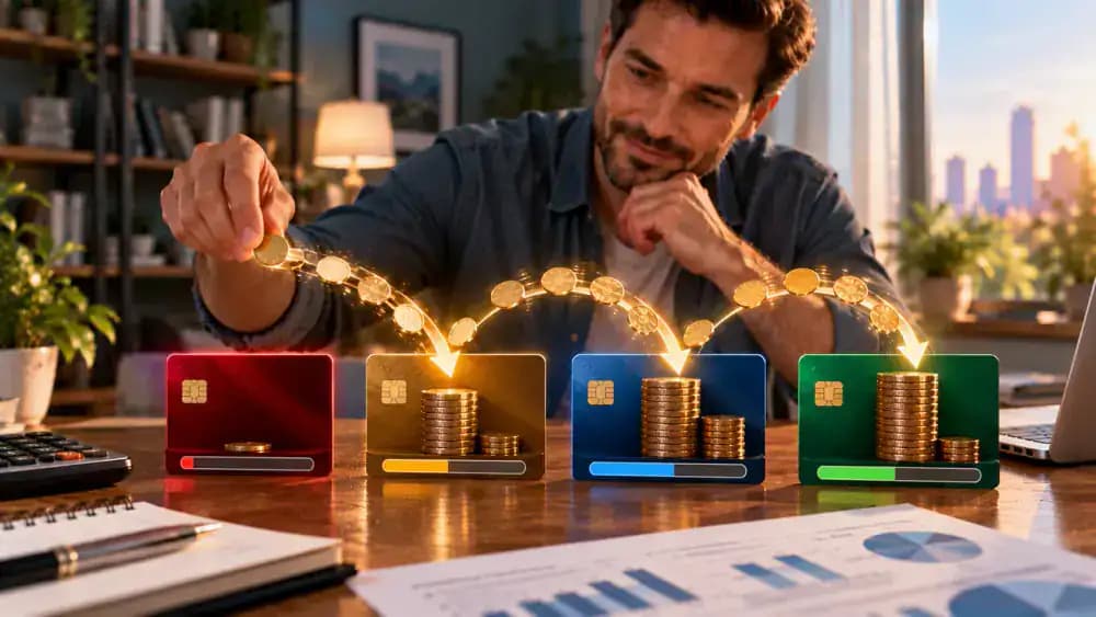 Debt payment rolling from one high-rate account to the next