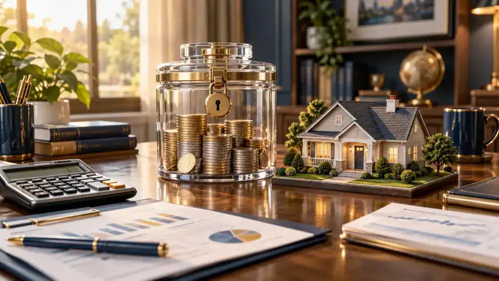 Initial escrow deposit being placed into a savings account