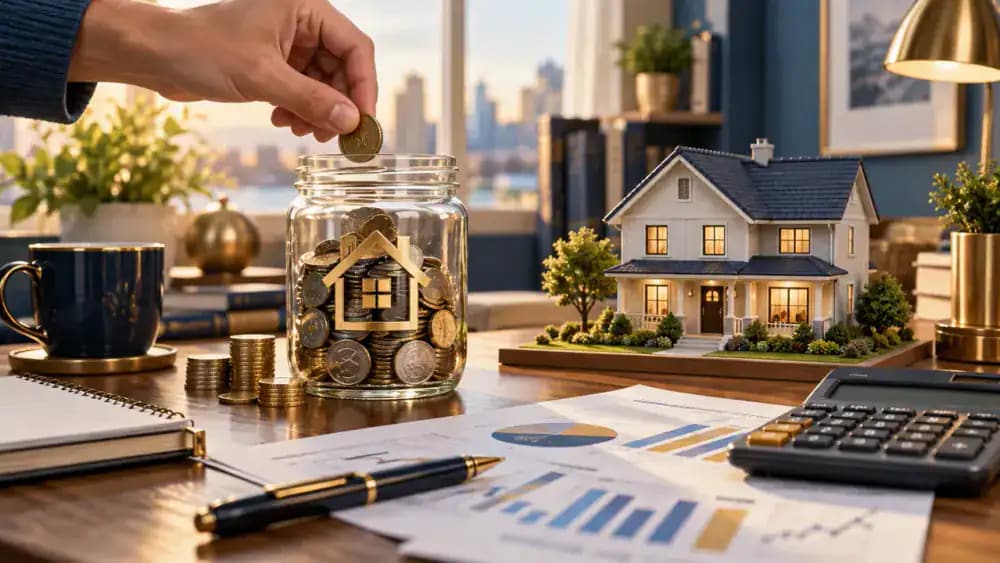Homeowner reviewing changing insurance and property tax expenses