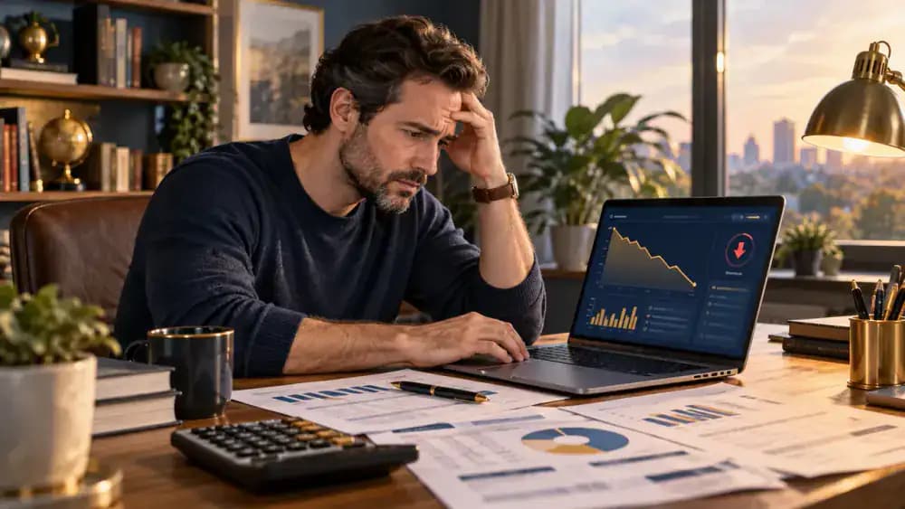 Bank account balance moving into negative territory