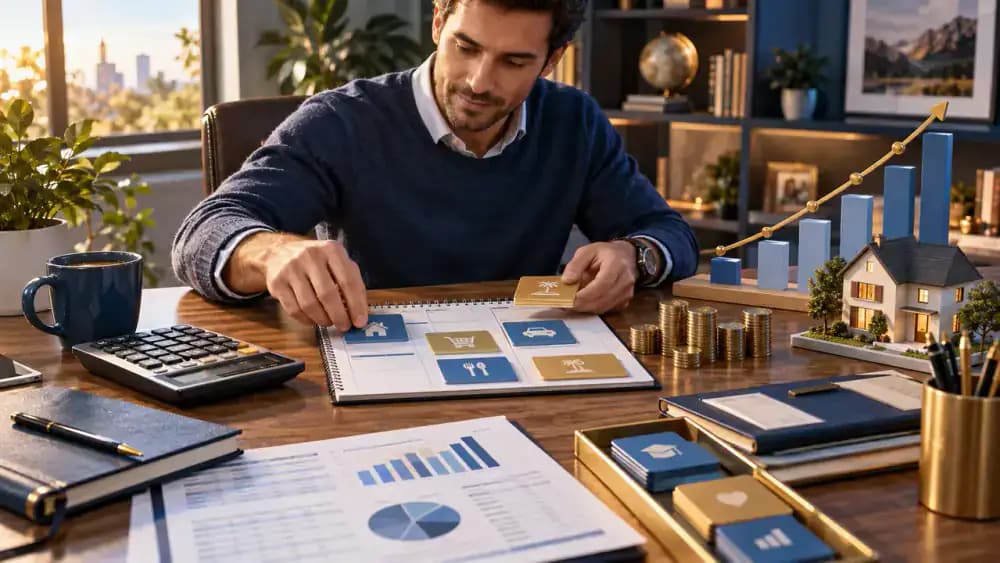 Flexible financial planning concept with mortgage options