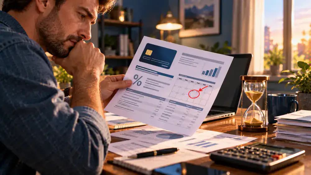 Credit card statement with promotional rate expiration date