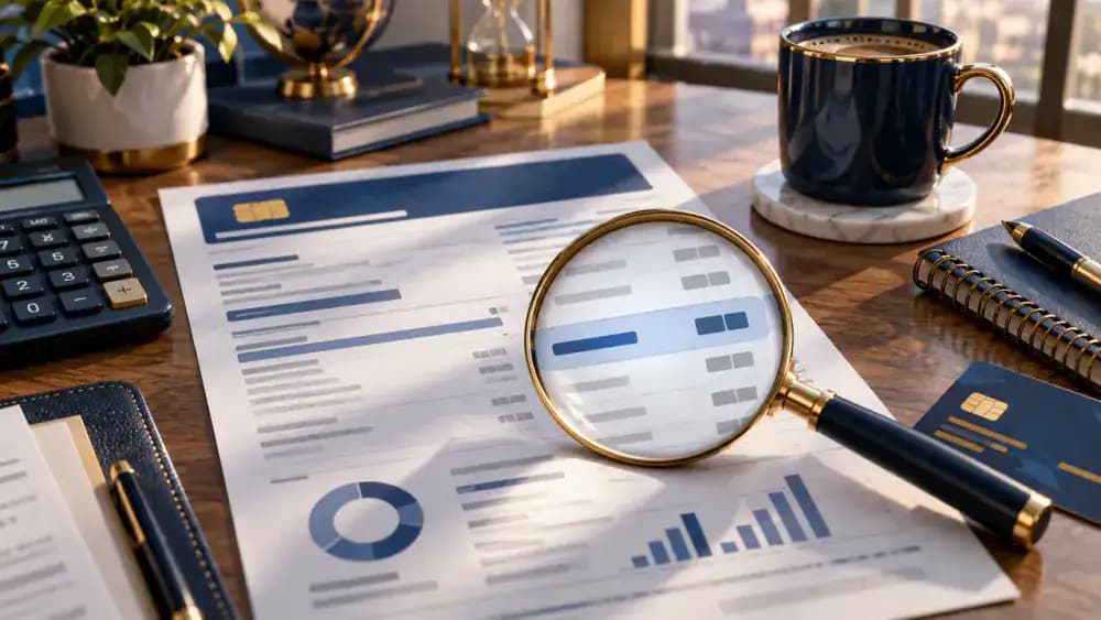 Magnifying glass over balance subject to interest field