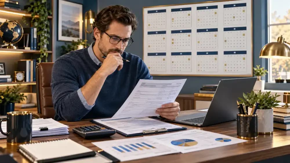 Taxpayer checking current IRS information for the correct tax year