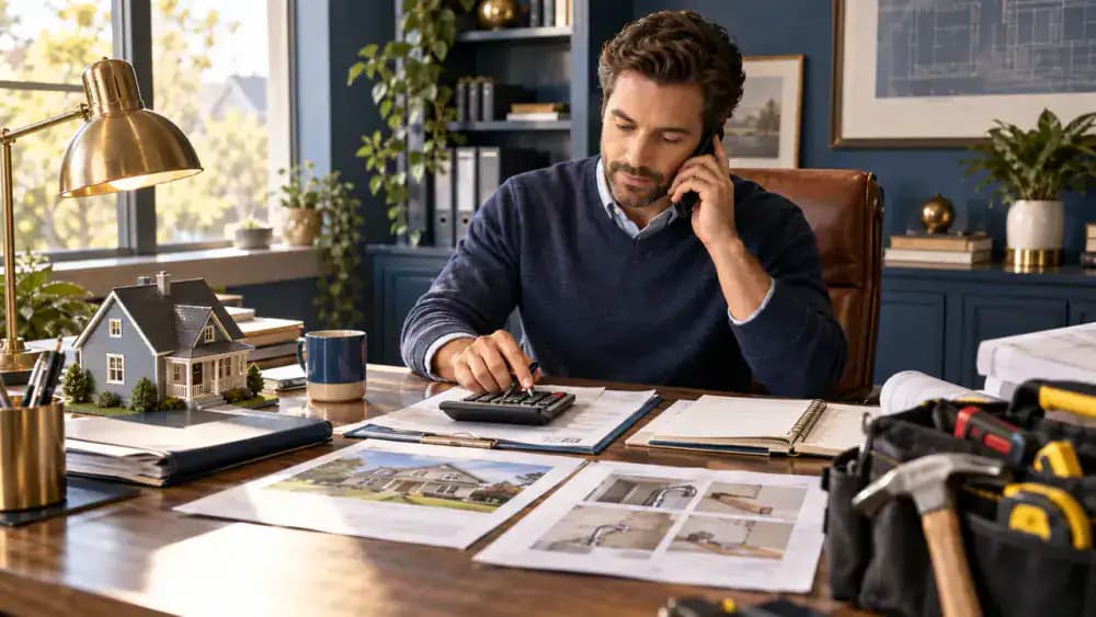 Landlord coordinating a home repair service