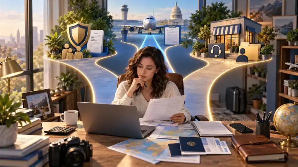 Traveler choosing the correct consumer complaint organization
