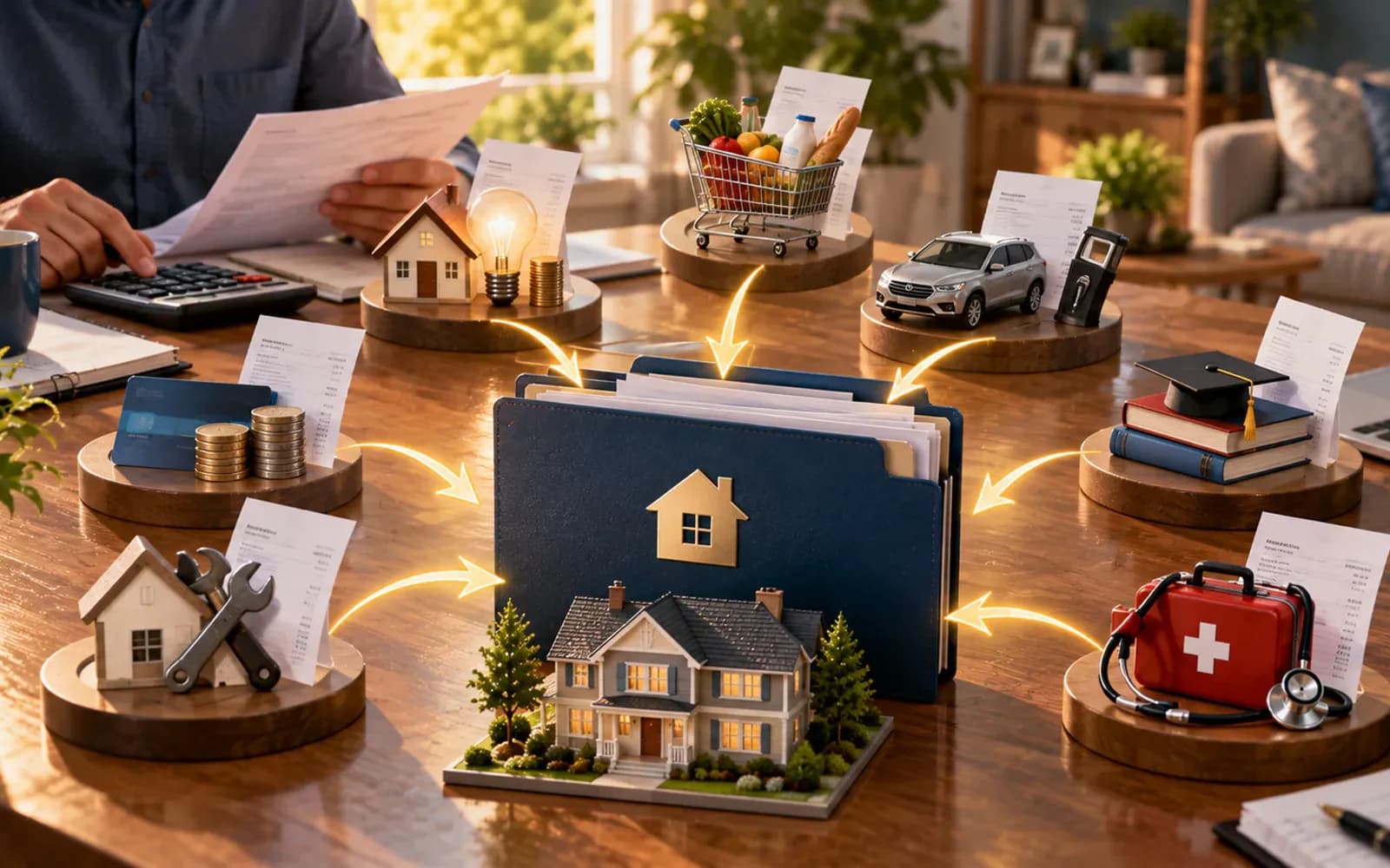 Escrow payment represented by organized household expenses
