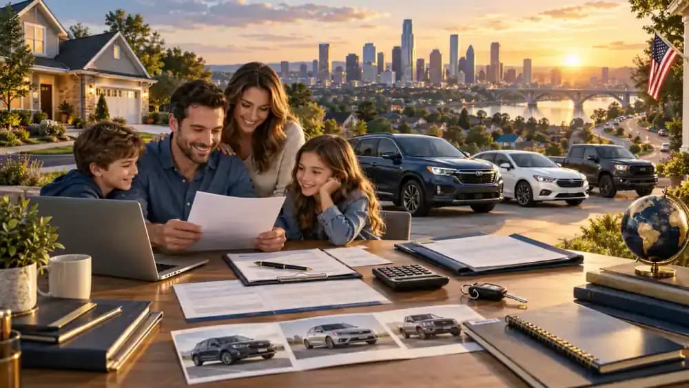National consumer credit represented by households and vehicles
