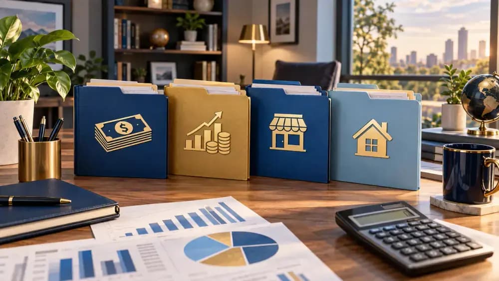 Complex financial documents involving investments business and multiple income sources