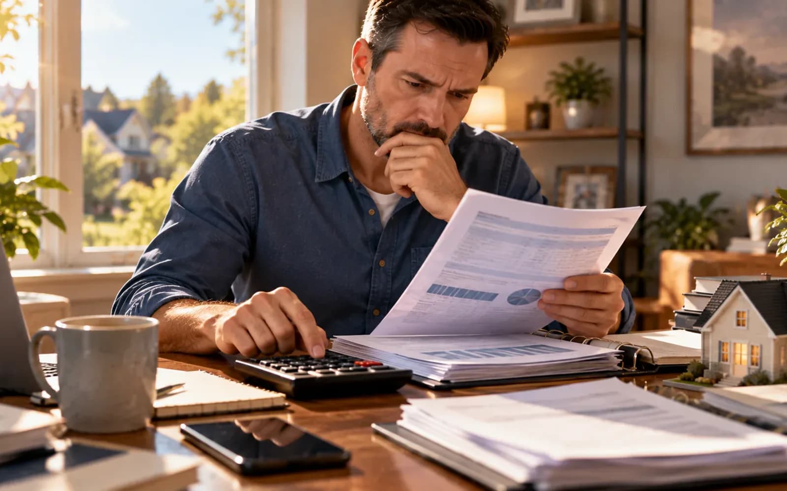 Homeowner checking an annual escrow statement