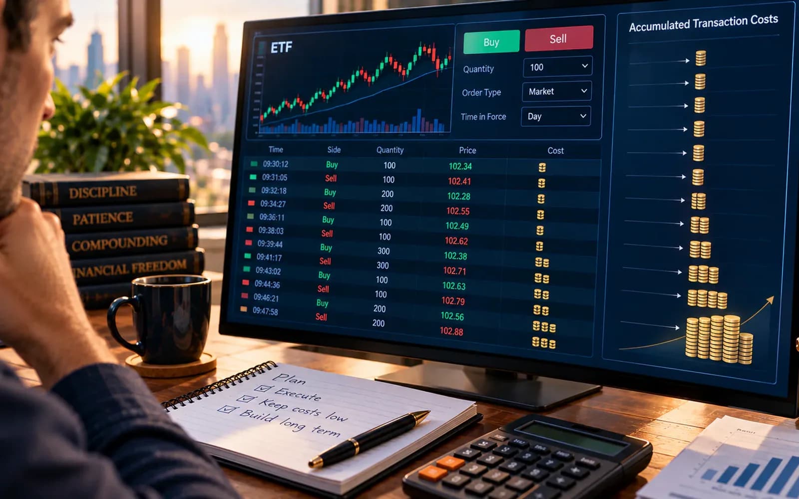 Frequent ETF trades creating repeated small costs