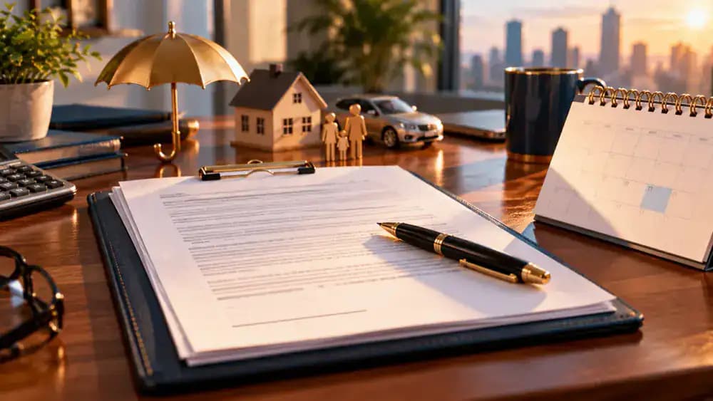 Unsigned annuity contract beside a calendar and pen symbolizing the free-look cancellation period.