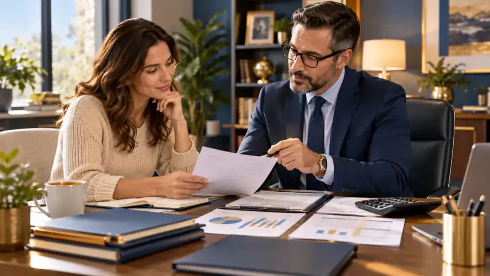 Consumer reviewing debt options with a financial counselor