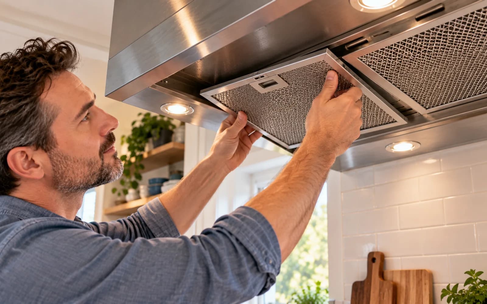 Installed filter sitting flat and secure on all four sides