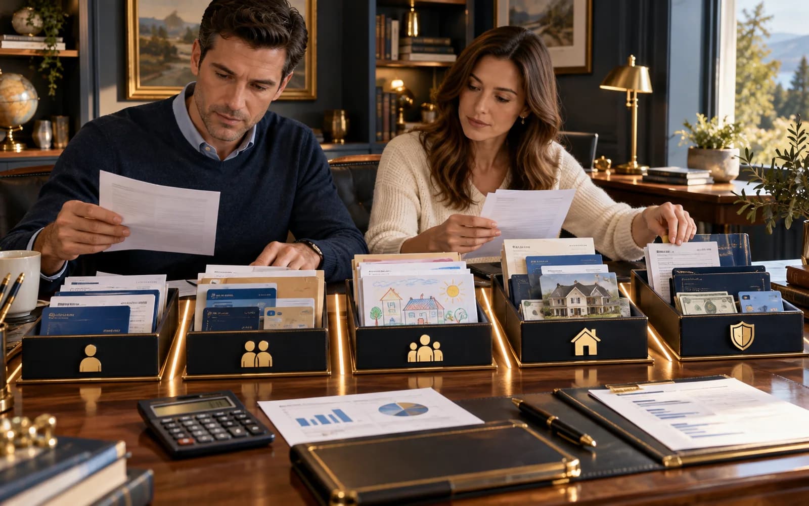 Bank accounts sorted into ownership categories