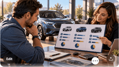 Complete auto loan comparison balancing affordability and total cost