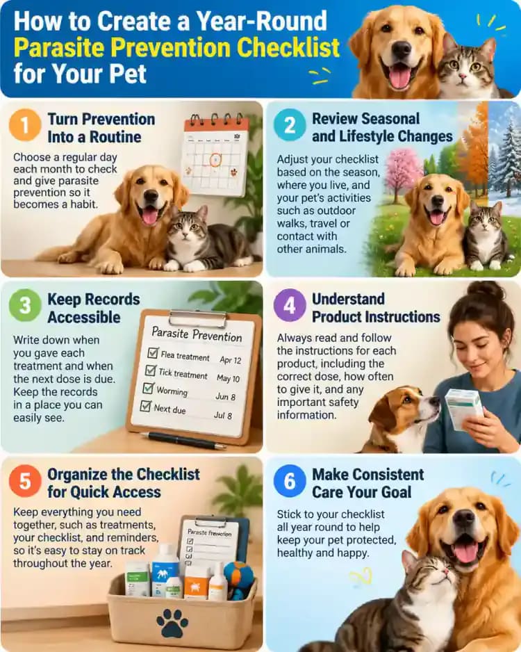 Pet care infographic for How to Create a Year-Round Parasite Prevention Checklist for Your Pet