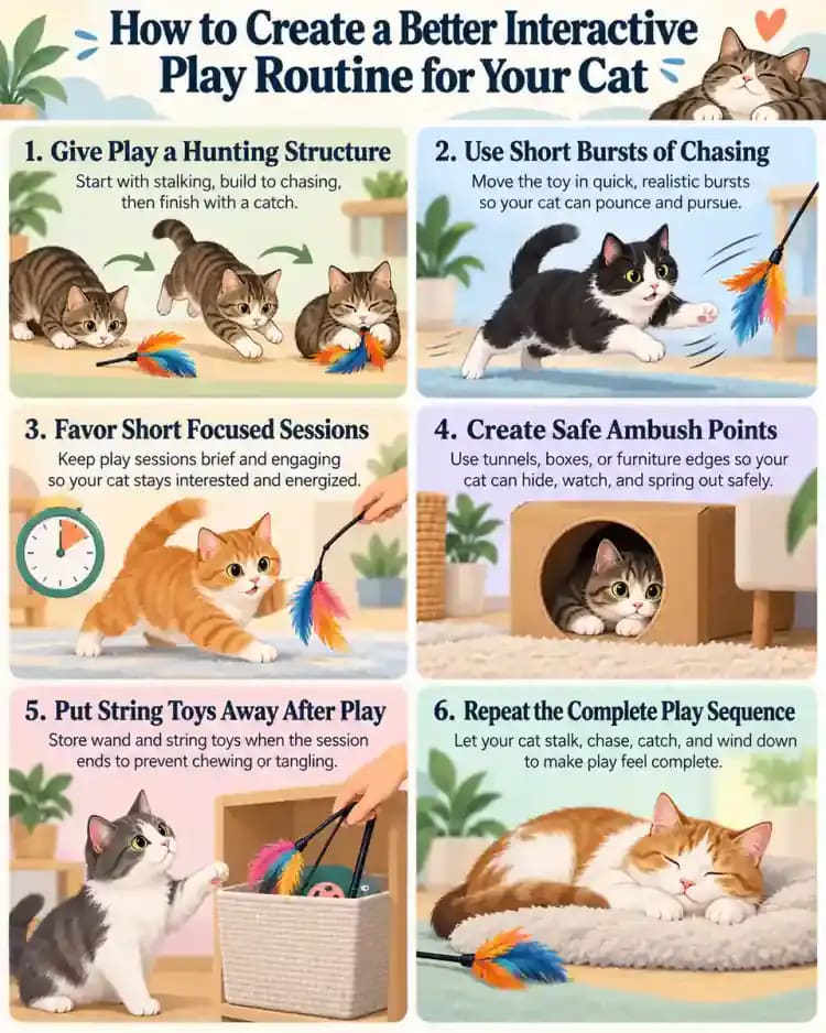 Pet care infographic for How to Create a Better Interactive Play Routine for Your Cat