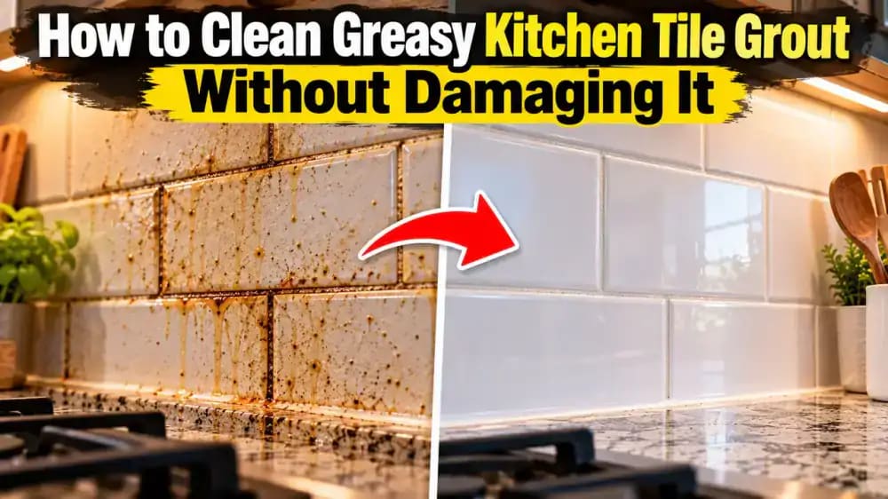 How to Clean Greasy Kitchen Tile Grout Without Damaging It - problem and solution
